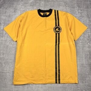 Ski Doo Shirt Mens XL Yellow Vtg Y2K Bombardier Snowmobile Racing Ringer